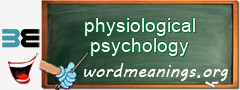 WordMeaning blackboard for physiological psychology